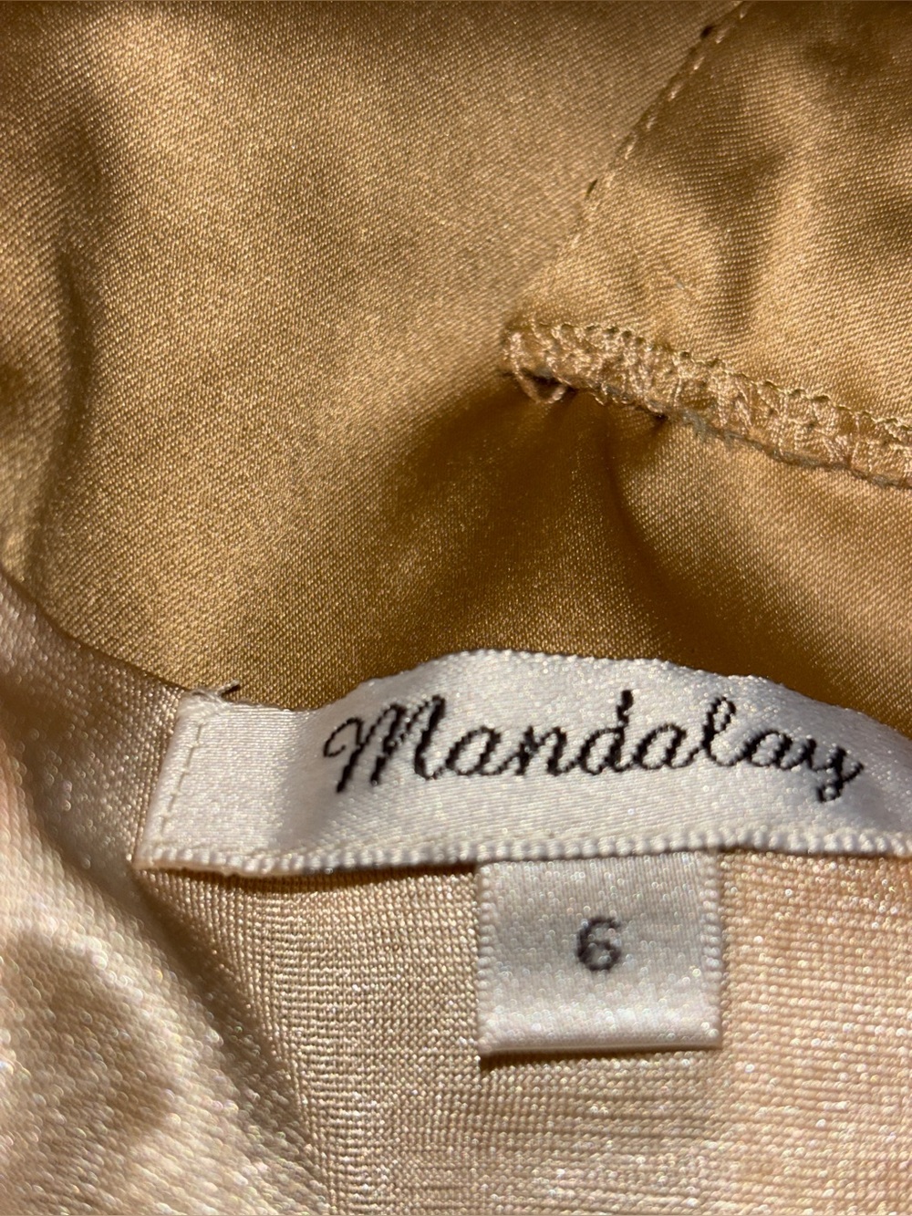 MANDALAY Privee Rainbow Stone Beaded Pleated Silk Elegant Cocktail Dress Women 6 - Picture 3 of 13